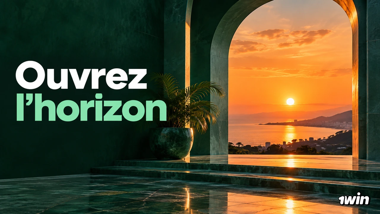 Arche verte ouverte sur un coucher de soleil au bord de l’eau